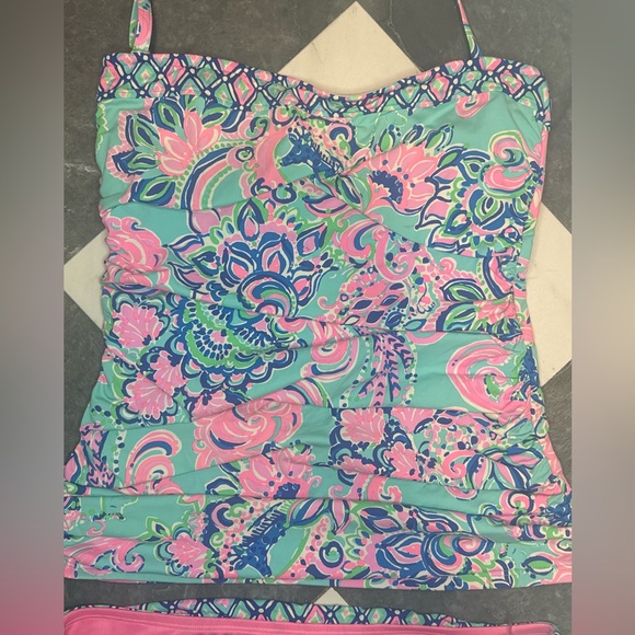 Lilly Pulitzer Tankini Two-piece Floral Swimsuit Sz 6 - Picture 3 of 7